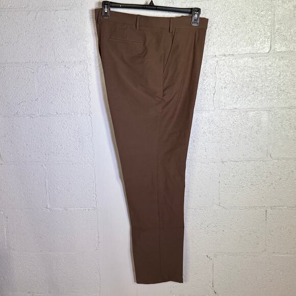 Michael Kors Men's Classic Fit Perform Fall Dress Pants Light Brown 42X32 $95 - Picture 3 of 8